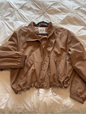 American Eagle Outfitters Tan Utility Drawstring Jacket